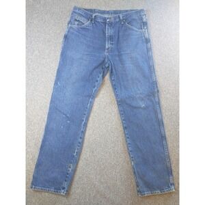 Wrangler Authentics Mens Straight Leg Blue Jeans Medium Wash Denim 35x30